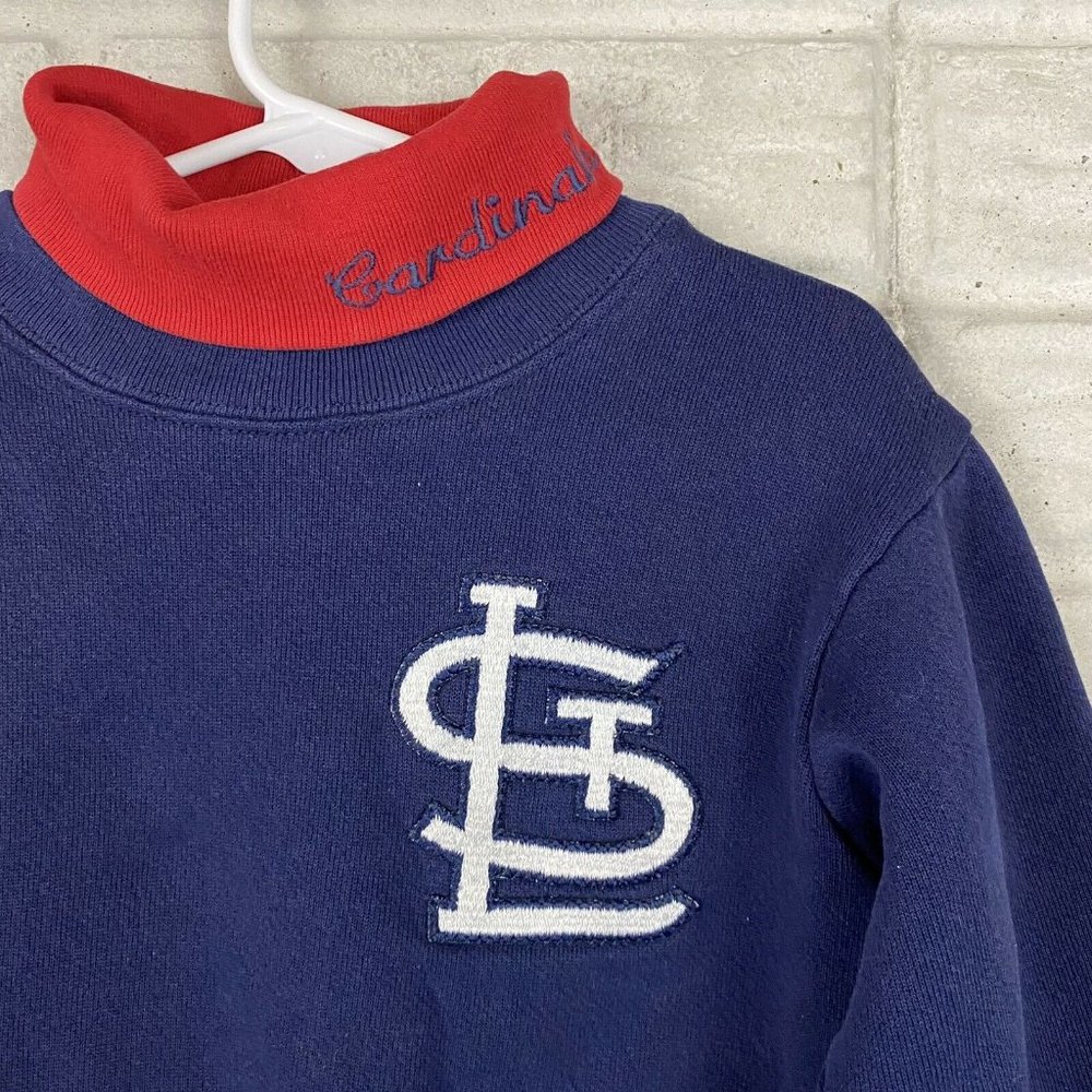 Vintage St. Louis Cardinals Majestic Turtleneck Pullover Size 5T Embroidered USA - Picture 2 of 5